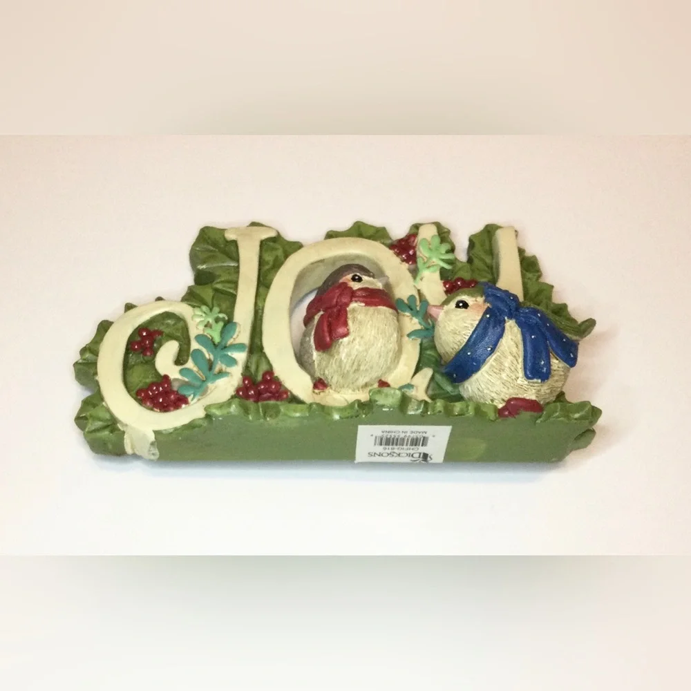 Dicksons Joyful Expressions Peace Resin Tabletop Block Plaque Bird
